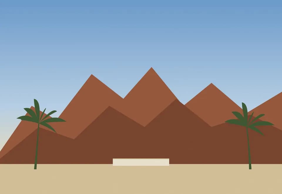 Medine’de Uhud Dağı, illüstrasyon
